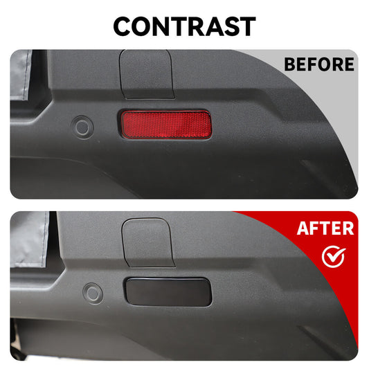 For 2021+ Ford Bronco Sport Smoked Black Rear Fog Light Lamp Guard Protector Cover Trim