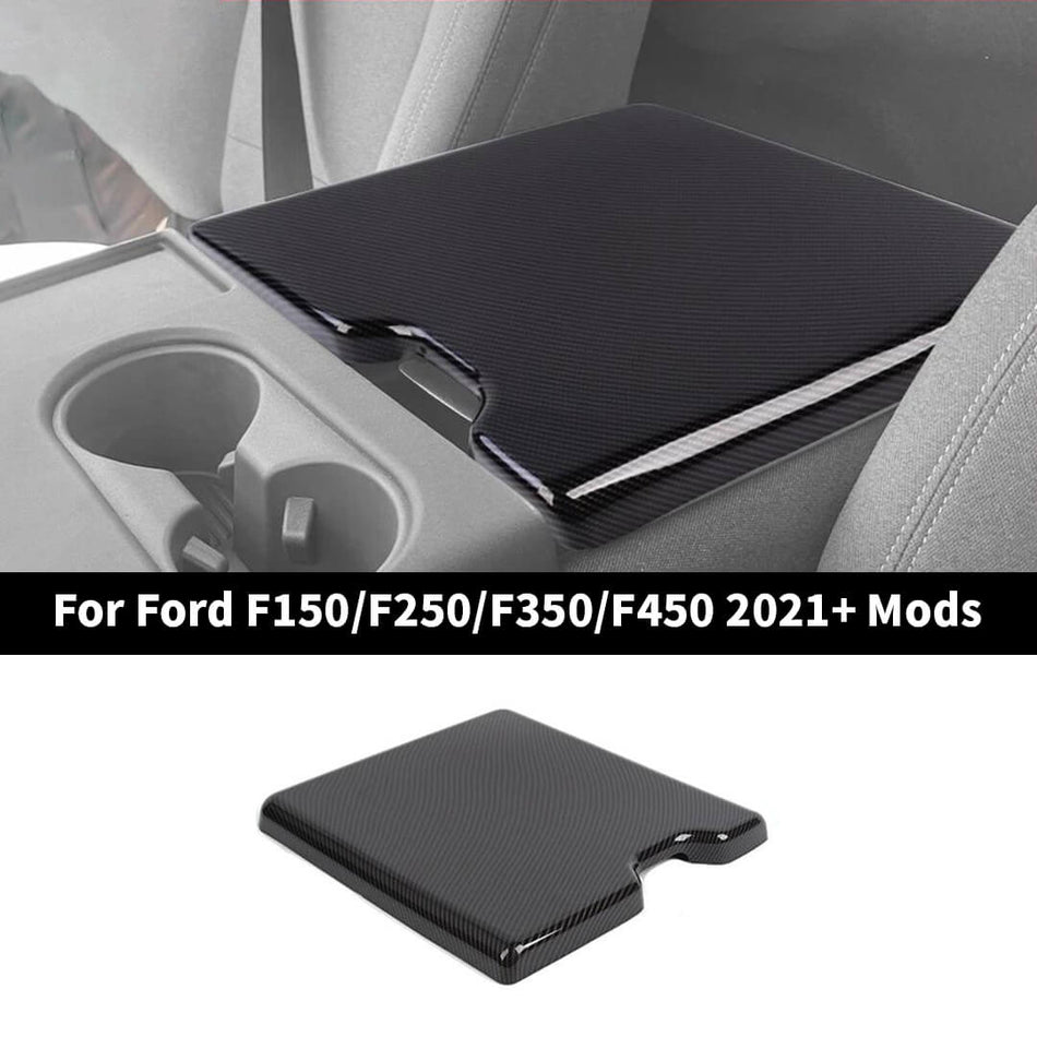 For Ford F150 (2021+) & F250/F350/F450 (2023+) Interior Center Console Armrest Box Cover Trim Panel – Fits Front Bench Seat Models Only
