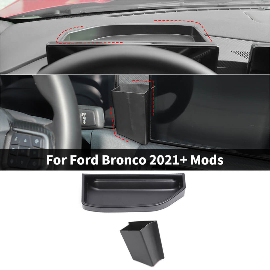For 2024+ Ford Mustang Dashboard/Center Console Screen Storage Box-With Split-Screen Display（2 pcs）