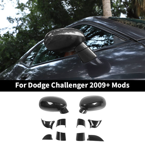 For 2009+ Dodge Challenger Side Rearview Mirror Trim Cover