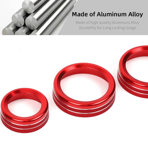 For 2021+ Ford F150 Interior Center Console Air Conditioner Audio Volume Switch Knob Trim