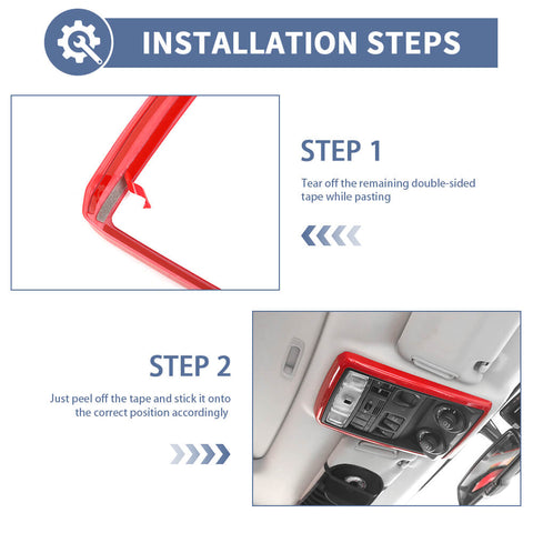 For 2010-2023 Toyota 4Runner TRD Roof Reading Light Frame Decor Cover Trim