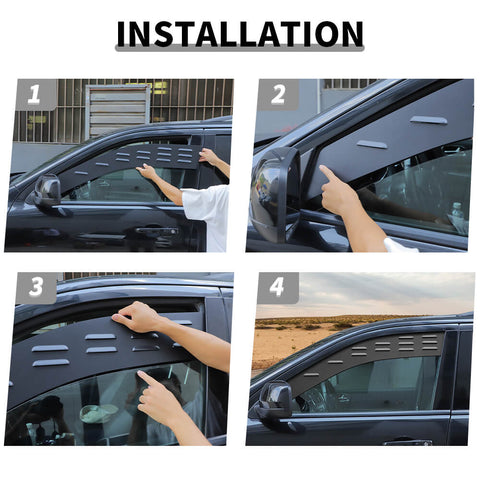 For 2011+ Dodge Durango Rear Window Glass Louvers Panel Air Vent Trim