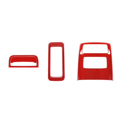 For 2014-2017 Chevy Silverado/Suburban/Tahoe/GMC-SIERRA/YUKON Interior Armrest Box Swtich Rear Air Vent Panel Trim Cover Kit (4 pcs)