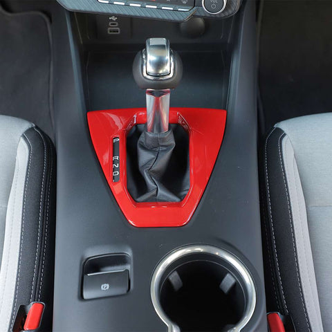 For Mustang 24+ Automatic Car Interior Red Gear Shift Bezel Panel Cover