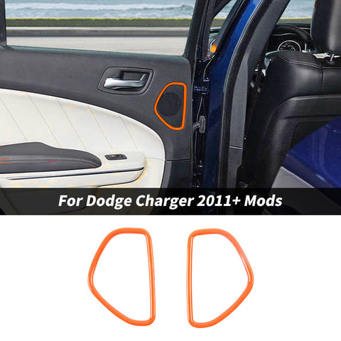 For 2011+ Dodge Charger/Chrysler 300C Rear Side Door Speaker Decor Ring Trim Cover Bezels