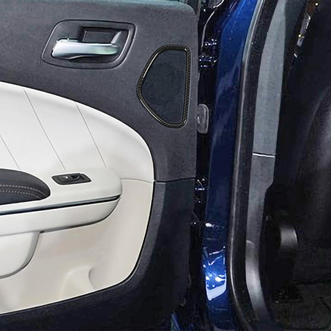 For 2011+ Dodge Charger/Chrysler 300C Rear Side Door Speaker Decor Ring Trim Cover Bezels