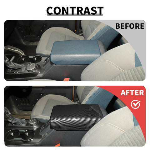 For 2021+ Ford Bronco Center Console Armrest Box Panel Trim Cover Protector