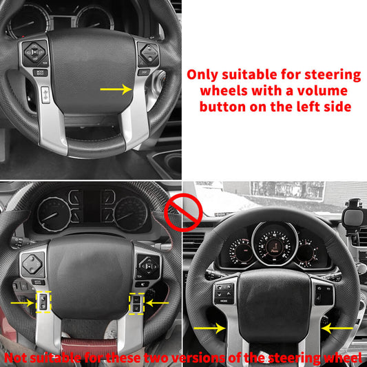 For 2010-2023 Toyota 4Runner Steering Wheel Cover Decor Trim Bezel Frame