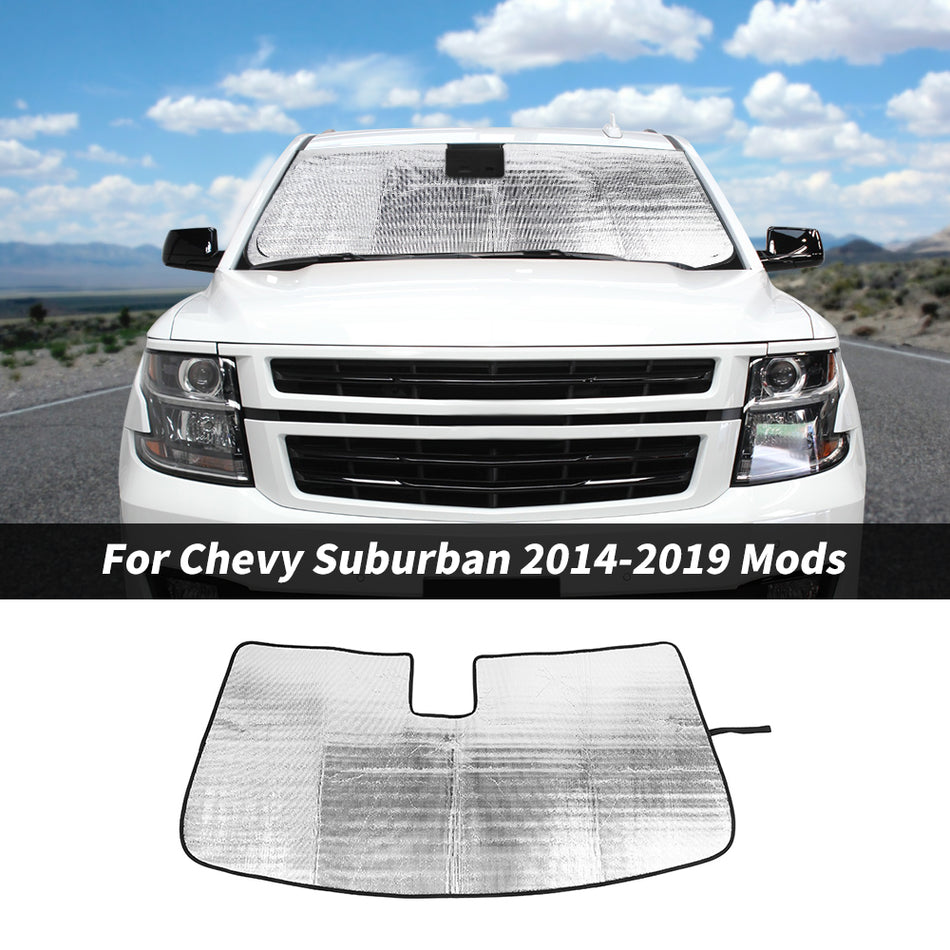 For 2014-2020 Chevy Suburban/Tahoe & GMC YUKON Front Window Sunshade Sun Visor Heat UV Protect Cover