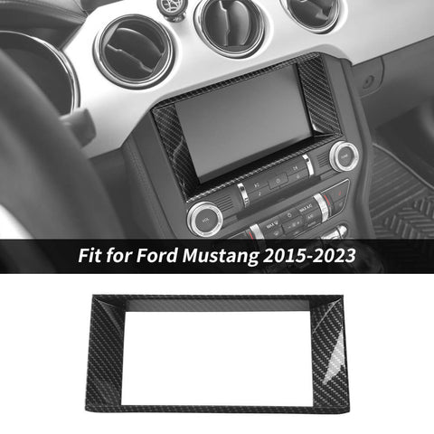 For 2015-2023 Ford Mustang  8'' Dashboard GPS Navigation Cover Decor Trim