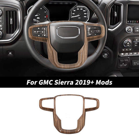 For 2019+ GMC Sierra Steering Wheel Trim Cover
