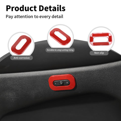 For 2011+ Dodge Durango Inner Memory Seat Button Bezel Trim Cover Accessories