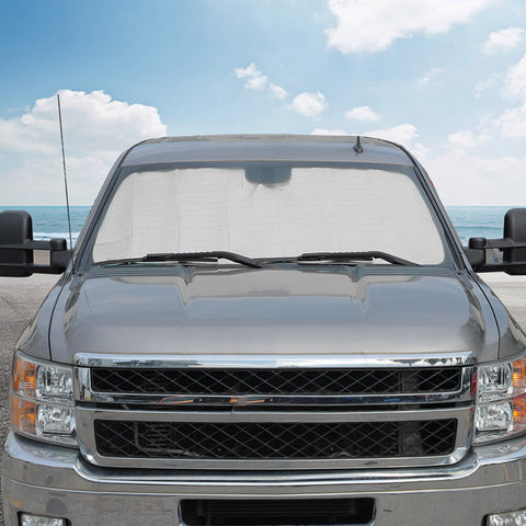 For 2007-2013 Chevy Silverado/GMC-SIERRA Front Windshield Sunshade Reflective Car Sun Shade Visor