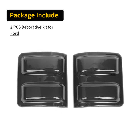 For 2008-2016 Ford F250/F350/F450/F550 Smoked Black Rearview Mirror Turn Signal Light Cover Trim