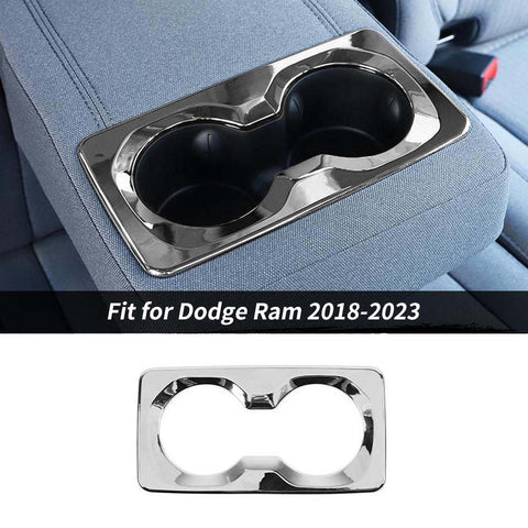 Car Rear Armrest Cup Holder Panel Frame Cover Trim For Dodge Ram 2018-2023 Accessories | CheroCar