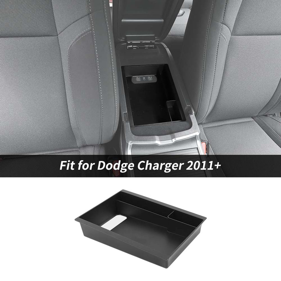 For 2011+ Dodge Charger Center Armrest Storage Box Tray Insert Organizer