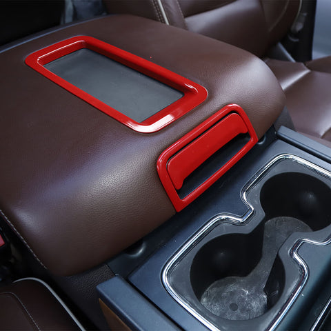 For 2014-2017 Chevy Silverado/Suburban/Tahoe/GMC-SIERRA/YUKON Interior Armrest Box Swtich Rear Air Vent Panel Trim Cover Kit (4 pcs)