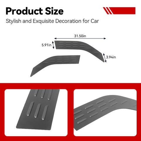 For 2021+ Ford Bronco Sport Front Rear Window Glass Louver Air Vent Outlet Panel