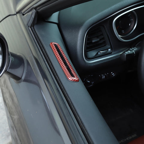 For 2015+ Dodge Challenger Interior Center Console Decor Cover Trim Kit