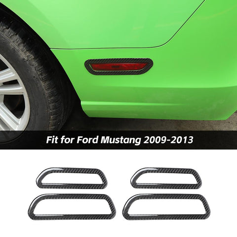 Side Light Eyebrow Stickers Trim Decal For Ford Mustang 2009-2013 Soft Carbon Fiber Accessories | CheroCar