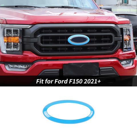 Front Grille Logo Emblem Badge Ring Trim For Ford F150 2021+ Accessories (no Camera) ｜CheroCar