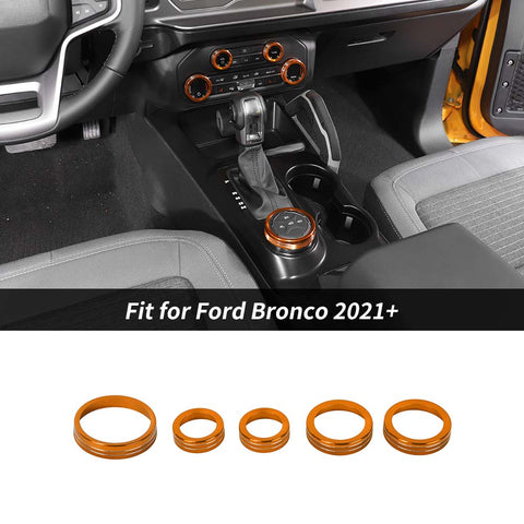 Air Condition 4WD Switch Knob Trim Ring for Ford Bronco 2021+ Accessories｜CheroCar