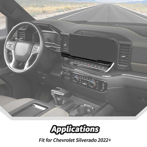 For 2022+ Chevy Silverado Interior Center Console Dash Panel Trim Overlay