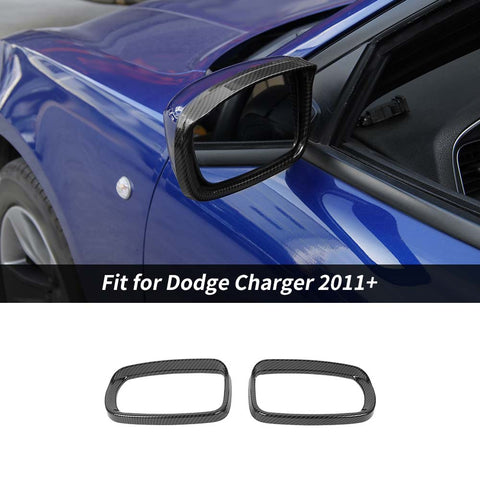 Rearview Mirror Rain Eyebrow Frame Trim For Dodge Charger 2011+ light Green Accessories | CheroCar