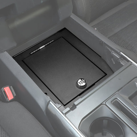 For 2021+ Ford F150 Car Lockable Console Armrest Safe Storage Box Combination Lock