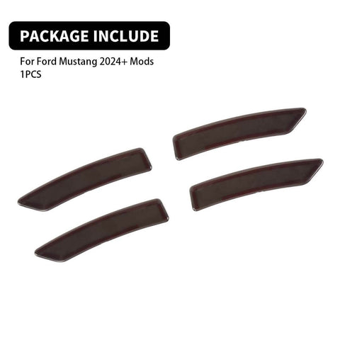 For 2024+ Ford Mustang Smoked Black Side Wheel Light Cover Trim Decoration