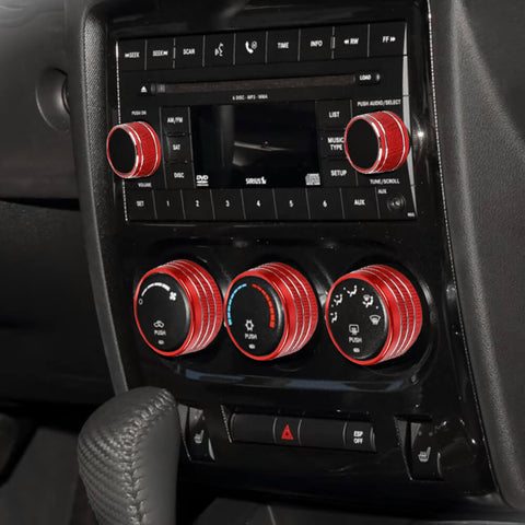 For 2009-2014 Dodge Challenger Air Conditioner & CD Switch Knob Trim Ring