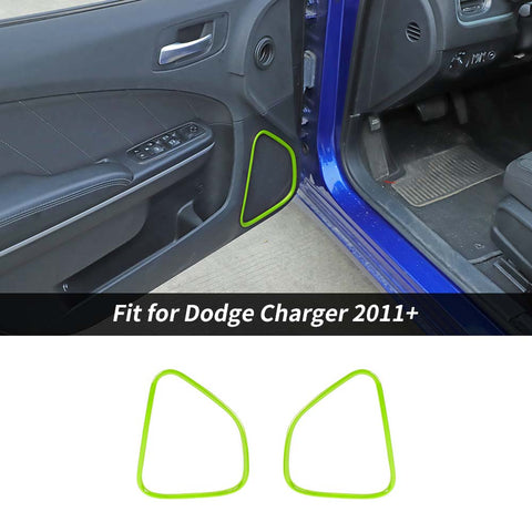 Inner Front Row Door Speaker Stereo Frame Decor Ring Trim For Dodge Charger/Chrysler 300C 2011+ Accessories | CheroCar