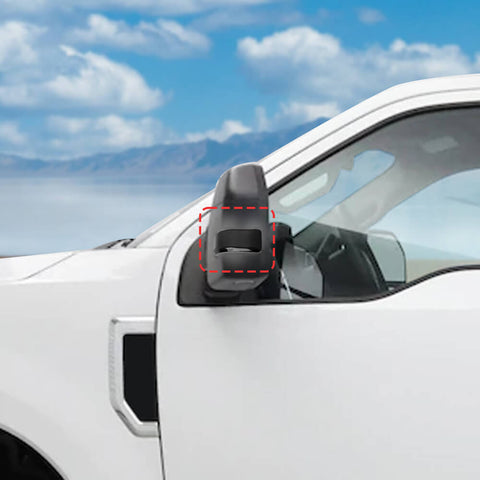 For 2017-2023 F250/F350/F450/F55 Smoked Black Rearview Mirror Turn Signal Light Trim Cover