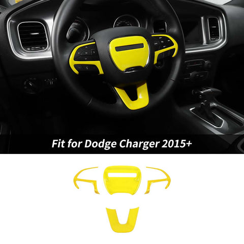 Steering Wheel Decor Cover Trim for Dodge Challenger & Charger 2015+｜CheroCar