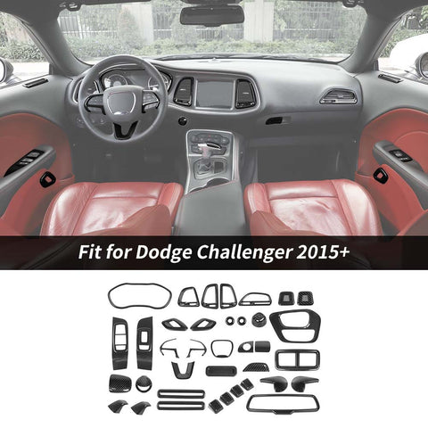 For 2015+ Dodge Challenger 37x Full Set Interior Decor Cover Trim