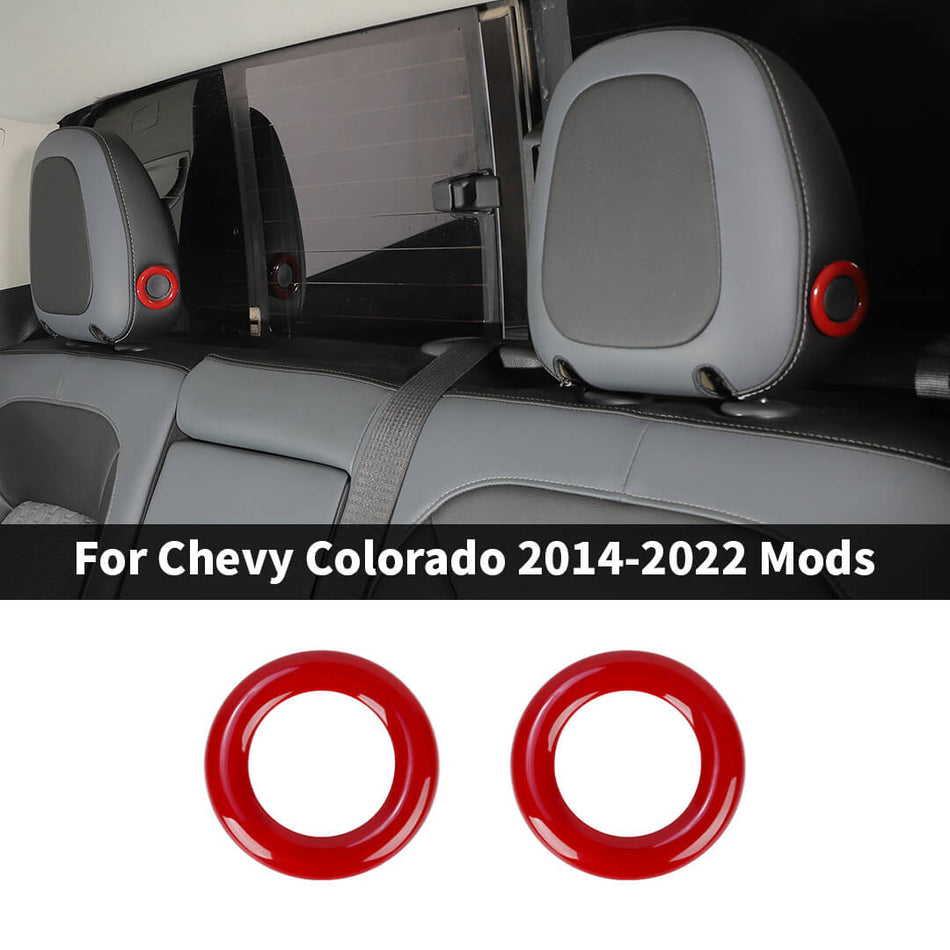 For 2014-2022 Chevy Colorado/GMC-CANYON Rear Seat Headrest Adjust Button Trim Ring Cover (2 pcs)