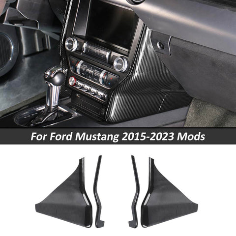 For 2015-2023 Ford Mustang Interior Center Console Side Dashboard Panel Cover Trim