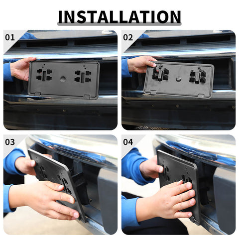 For 2018-2020 Ford F150 Front License Plate Frame Bumper License Plate Bracket