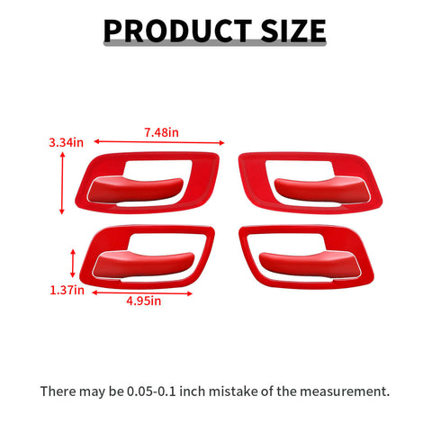 For 2011+ Dodge Charger/Chrysler 300C Interior Door Handle Ring Bowl Frame Decor Cover Trim Bezels