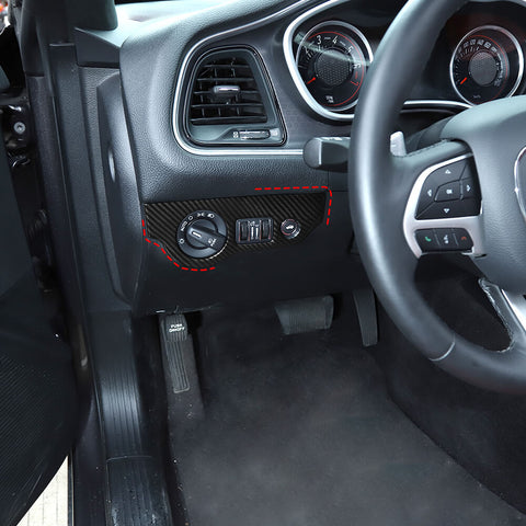 For 2015+ Dodge Challenger Steering Dash Central Console Trim Cover Kit