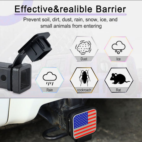 For Universal Car Trailer Hitch Cover Trailer Hook Dustproof Plug Square Mouth Protector