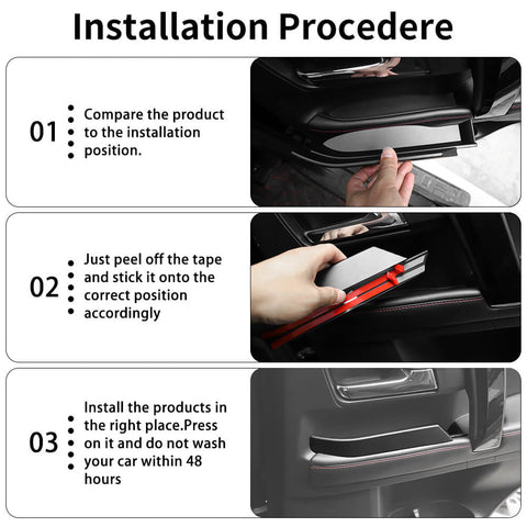 For 2010-2023 Toyota 4Runner Door Armrests Storage Box Organizer Tray Armrest Container