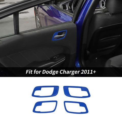 For 2011+ Dodge Charger 4 x Door Handle Bowls Cover Trim Decor Bezels