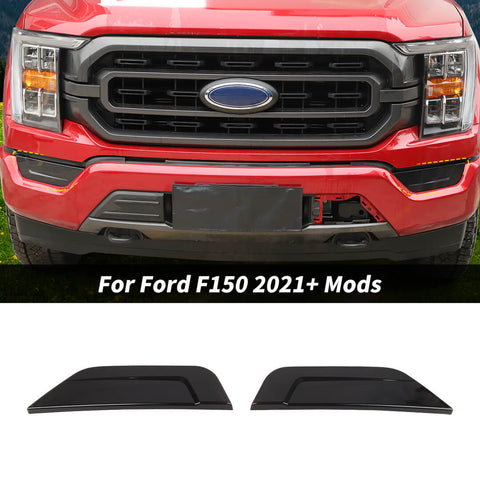 For 2021+ Ford F150 Smoked Black Front Fog Light Lamp Cover Trim Shell Guard