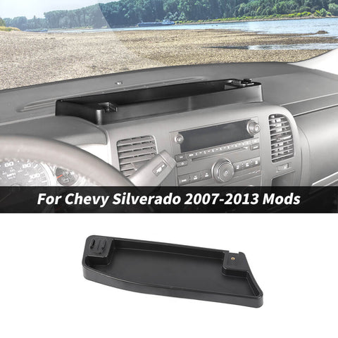 For 2007-2013 Chevy Silverado Center Console Phone Holder Stand Storage Box