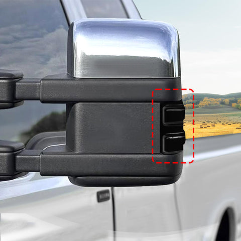 For 2008-2016 Ford F250/F350/F450/F550 Smoked Black Rearview Mirror Turn Signal Light Cover Trim