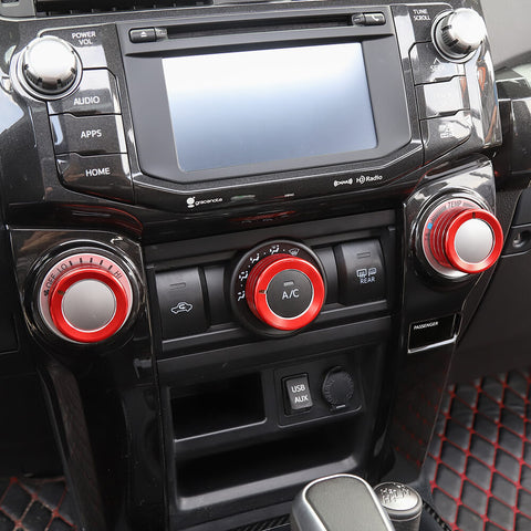 For 2010-2023 Toyota 4Runner Audio Air Conditioner Switch knob Bezel Rings