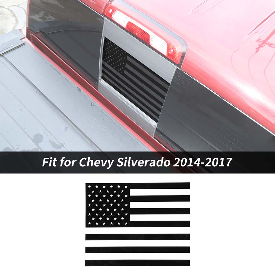 For 2014-2017 Chevy Silverado/GMC Sierra Rear Window American Flag Decal Sticker US Flag