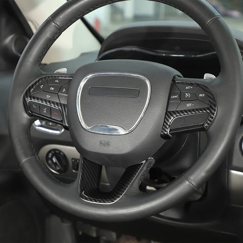 For 2015+ Dodge Challenger 13x Interior Center Console Trim Cover Kit Carbon Fiber